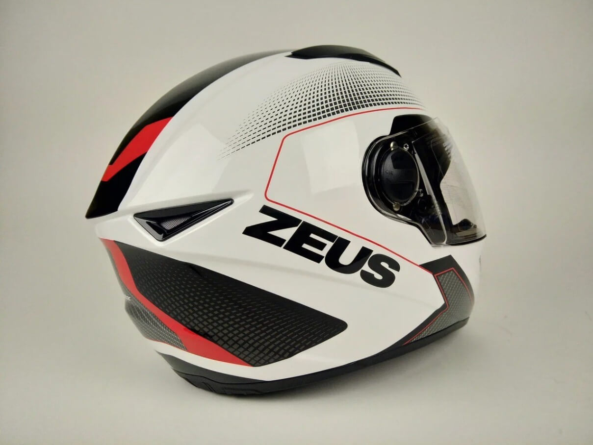 ᐉ Мотошлем интеграл Zeus ZS-811 AL6 Белый с красным (Размер XL