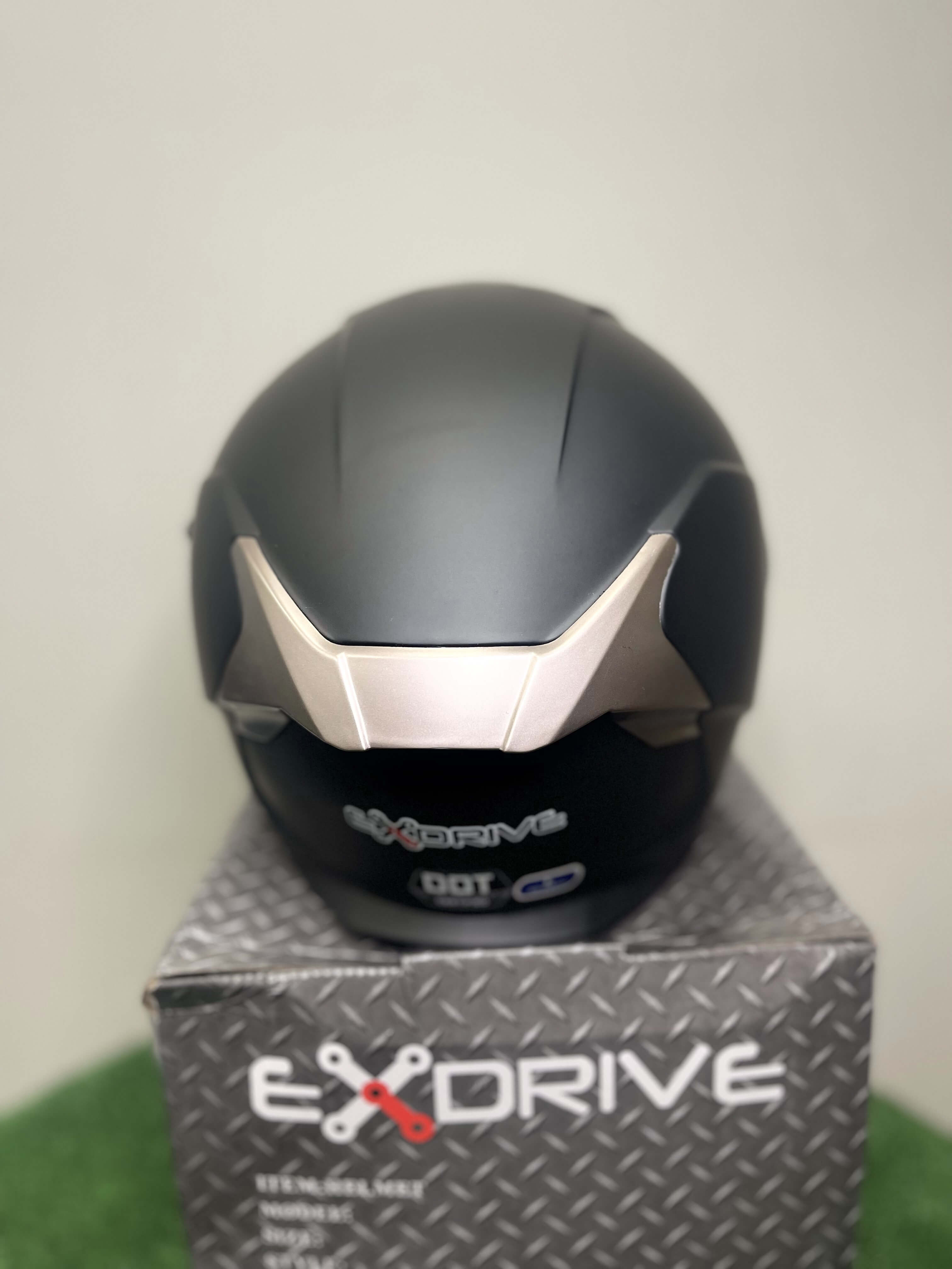 ハチ ᐉ Мотошлем Exdrive EX-586, шлем полулицевик + очки чёрный матовый