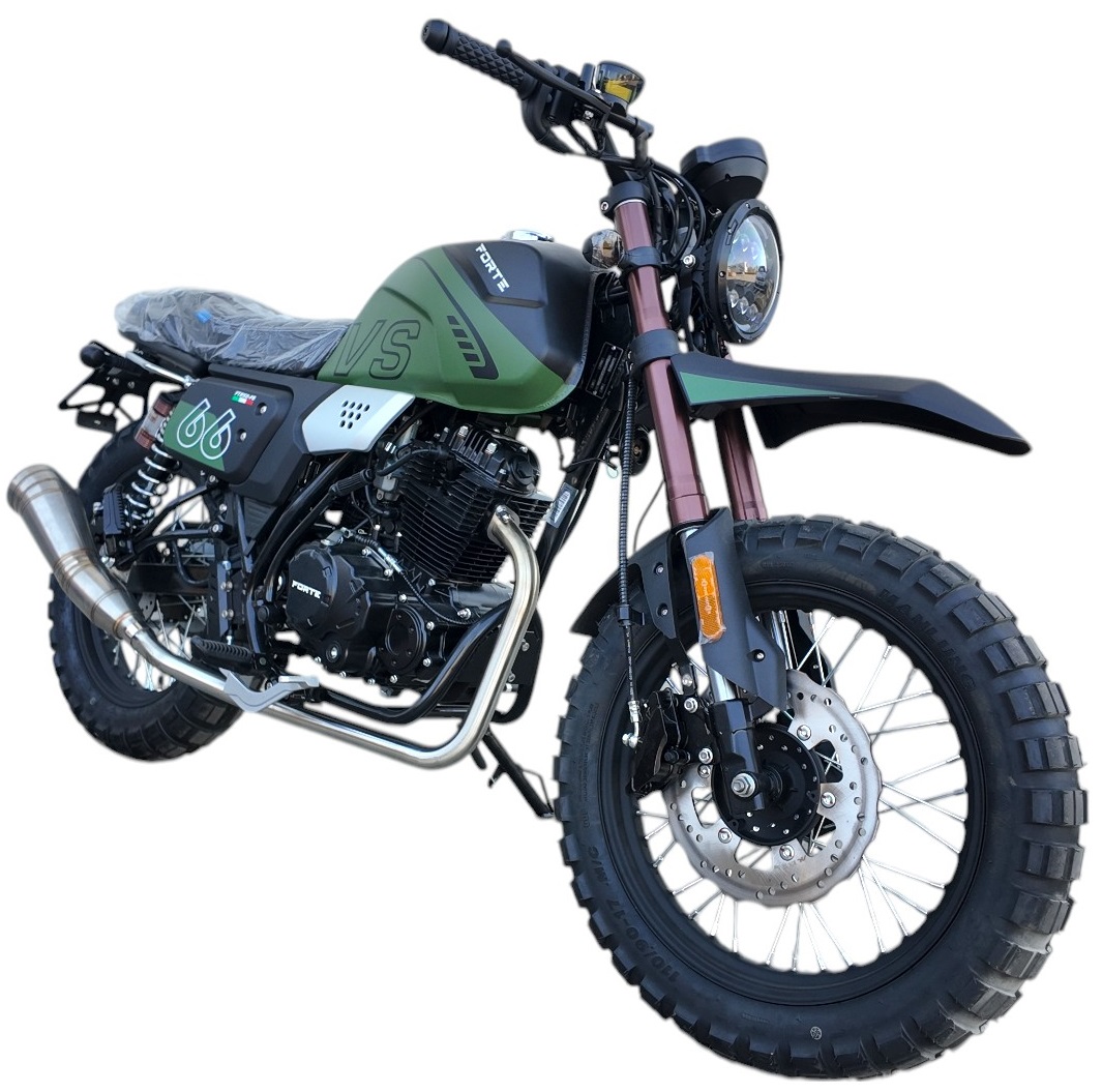 ᐉ Мотоцикл FORTE FT-250F6 Scrambler (Черно-зеленый) ➡ купить в