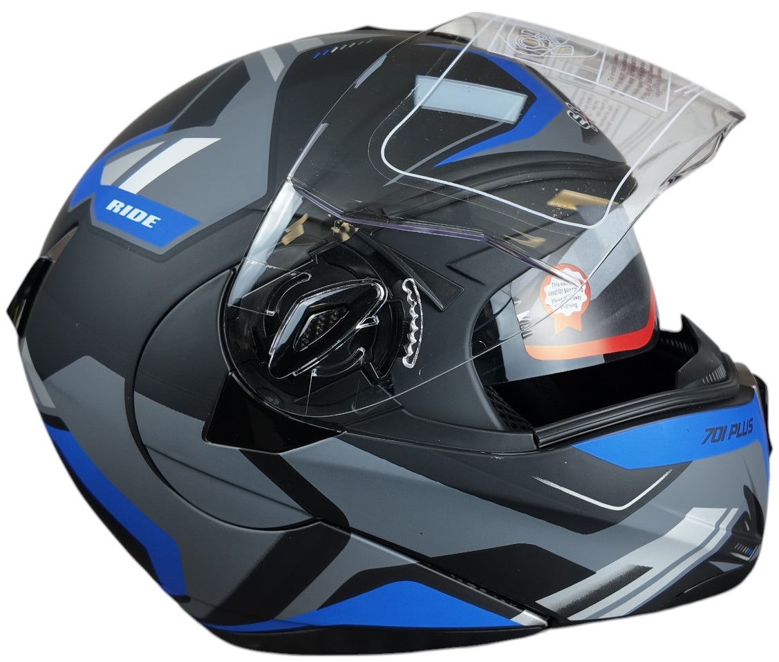 ᐉ Мотошлем Exdrive EX-701 Трансформер + Очки Черно-синий мат