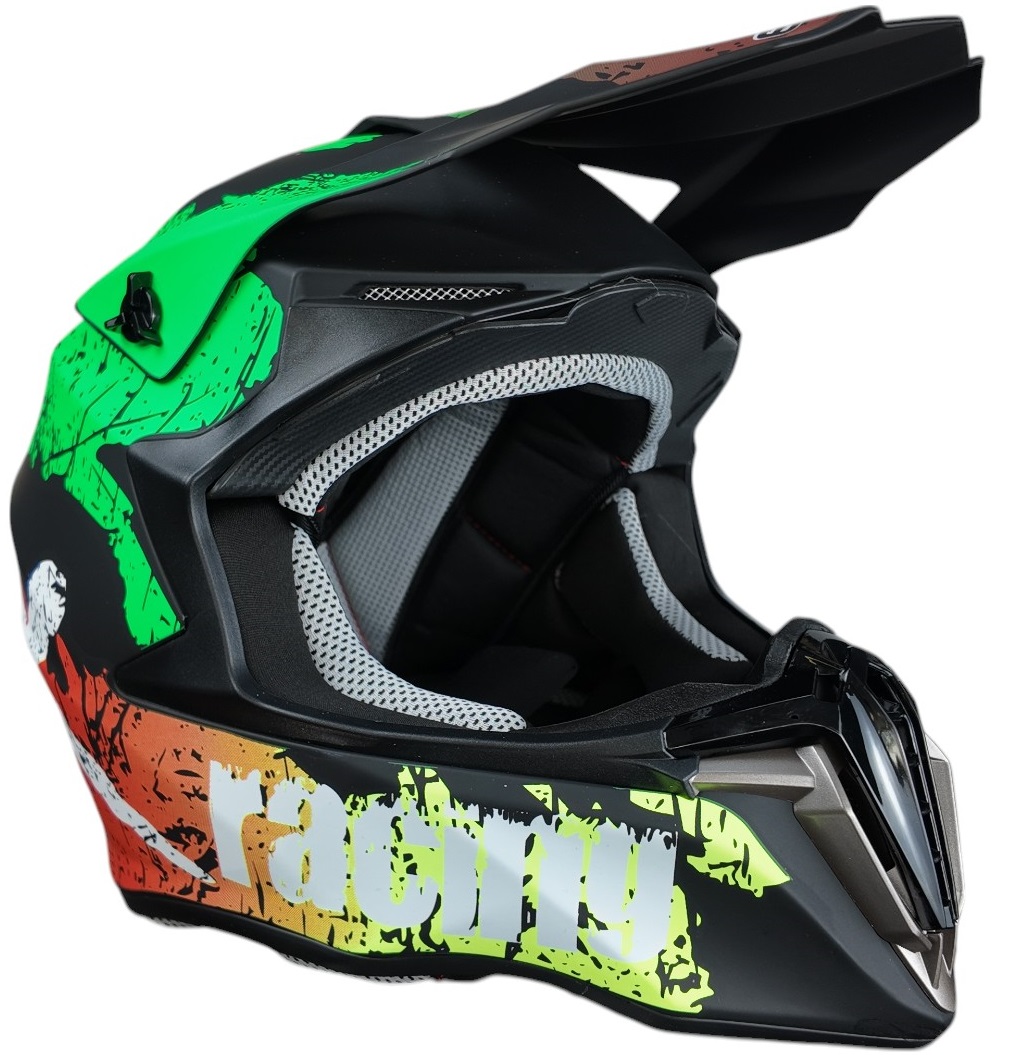 ᐉ Мотошолом Exdrive EX-806 CRAZY Кросовий Зелено-чорний мат