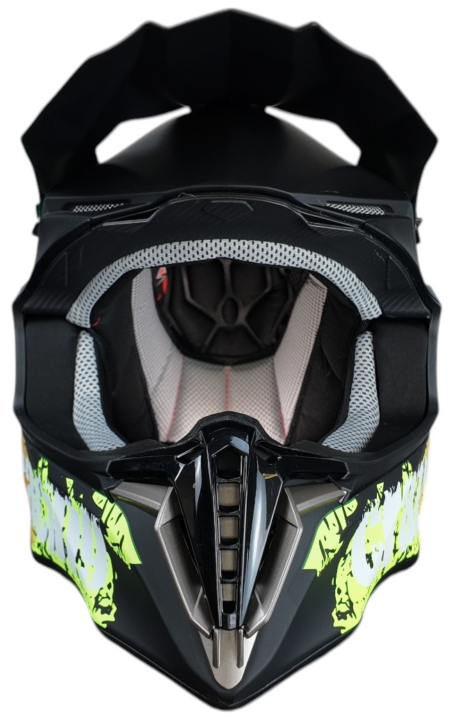 ᐉ Мотошолом Exdrive EX-806 CRAZY Кросовий Зелено-чорний мат