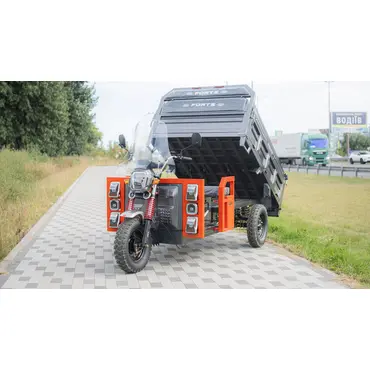 Електротрицикл вантажний FORTE GP-1500-C (сірий) Електротрицикл вантажний FORTE GP-1500-C (сірий)[image_num]