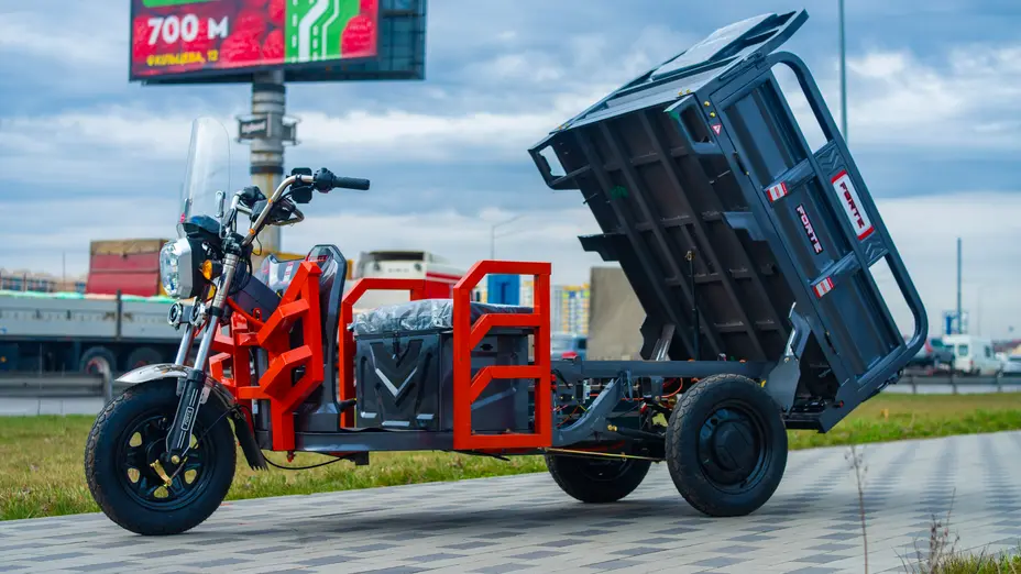 Електротрицикл вантажний FORTE GP-1100-A (сірий) Електротрицикл вантажний FORTE GP-1100-A (сірий)[image_num]