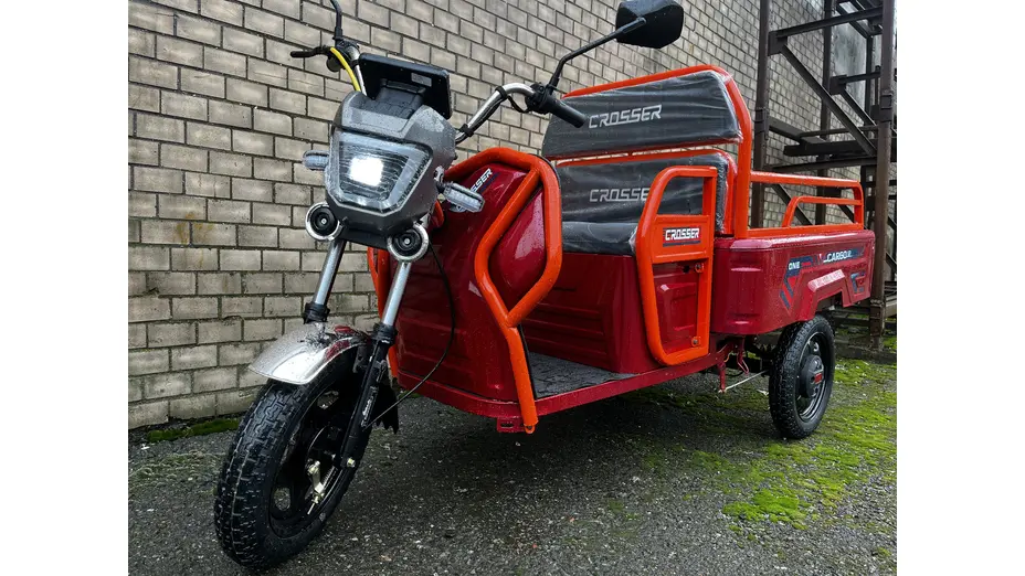 Електротрицикл вантажний CROSSER CARGO 12 (1000W) 60V 32Ah червоний Електротрицикл вантажний CROSSER CARGO 12 (1000W) 60V 32Ah червоний[image_num]
