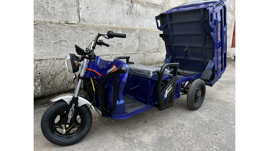 Електротрицикл вантажний CROSSER CARGO 13 (800W) 60V 45Ah синій Електротрицикл вантажний CROSSER CARGO 13 (800W) 60V 45Ah синій[image_num]