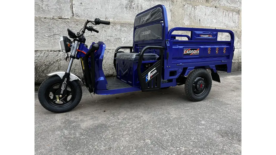 Електротрицикл вантажний CROSSER CARGO 13 (800W) 60V 45Ah синій Електротрицикл вантажний CROSSER CARGO 13 (800W) 60V 45Ah синій[image_num]