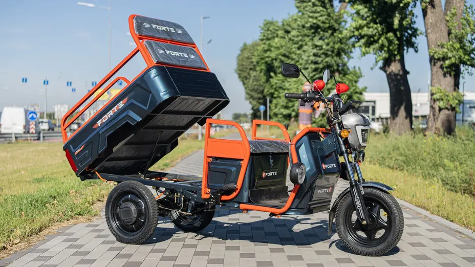 Електротрицикл вантажний FORTE GP-1000-C (синій) Електротрицикл вантажний FORTE GP-1000-C (синій)[image_num]