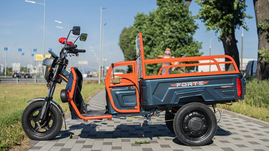 Електротрицикл вантажний FORTE GP-1000-C (синій) Електротрицикл вантажний FORTE GP-1000-C (синій)[image_num]