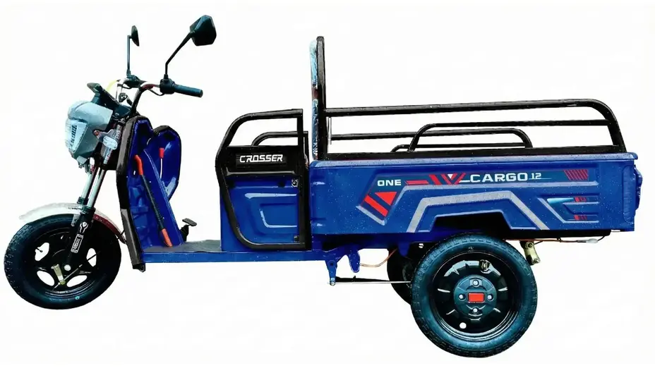 Електротрицикл вантажний CROSSER CARGO 12 (1000W) 60V 32Ah синій Електротрицикл вантажний CROSSER CARGO 12 (1000W) 60V 32Ah синій[image_num]